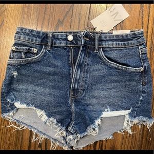 Zara Denim Cheeky/HI-RISE Shorts